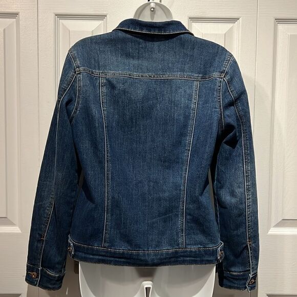 PARASUCO Red Plaid Lined Blue Denim Jacket Size S (fits s/m) see measurements - Picture 8 of 14